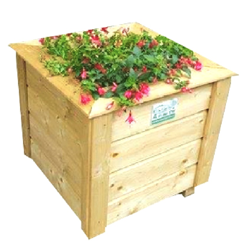 Square Planter Boxes, Small Square Wooden Flower Boxes