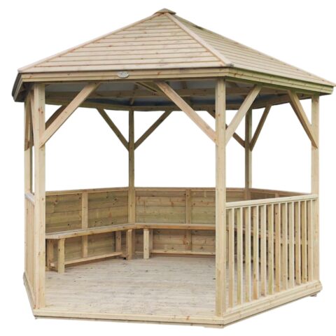Timber gazebo 10 year rot guarantee